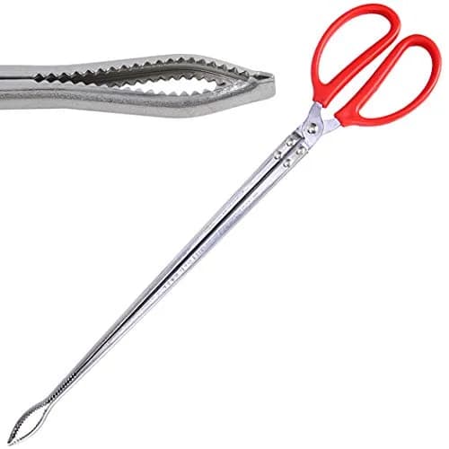 Goeielewe Multi-Function Clip Scissor Tongs with Curved Head, 37cm (14.5 Inches) | Secure Grip for Marine Creatures thumbnail 1
