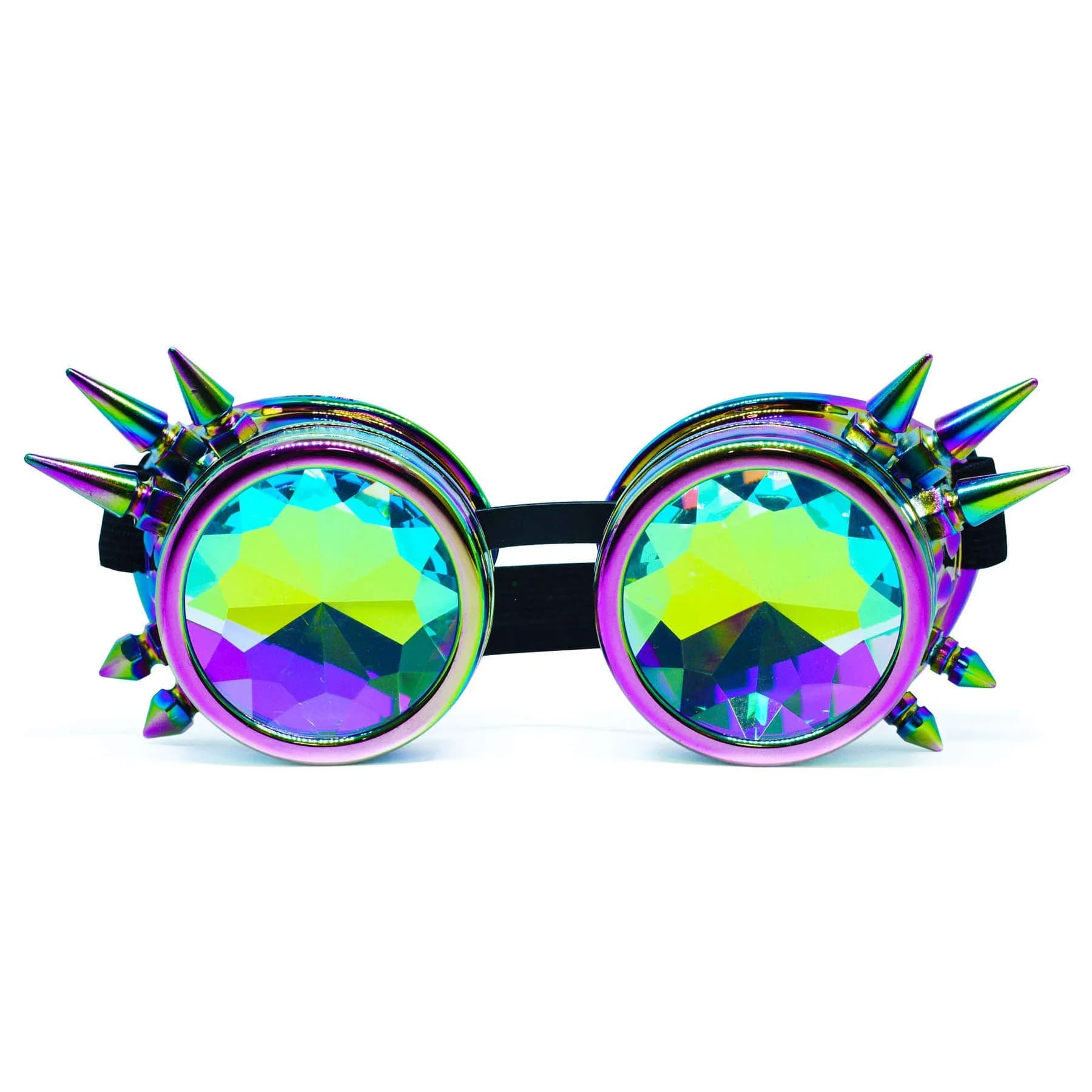 SoJourner Kaleidoscope Glasses Trippy Psychedelic Prism Glasses 3 Pack | Festival Rave Eyewear — Iridescent Rainbow