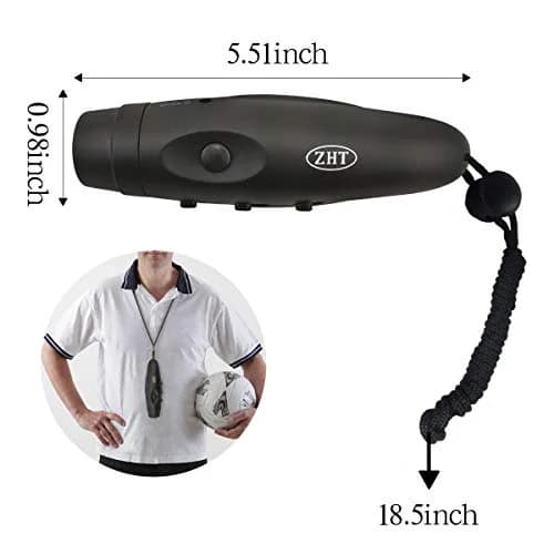 ZHT Electronic Whistle 2-Pack (Black & Yellow) | USB Rechargeable 120dB 3-Tone with Lanyard thumbnail 7