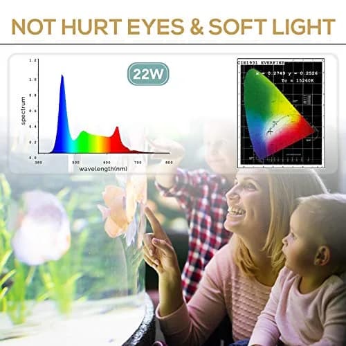 hygger 22W Aquarium LED Light | 24/7 Lighting, Adjustable Timer & Brightness, 7 Colors, Extendable Bracket for Planted Tanks thumbnail 5