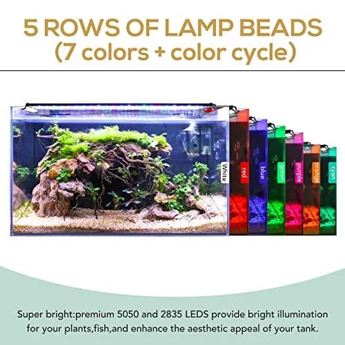 hygger 42W 24/7 Aquarium LED Light | Sunrise-Daylight-Moonlight & DIY Modes, Timer, Extendable Bracket thumbnail 4
