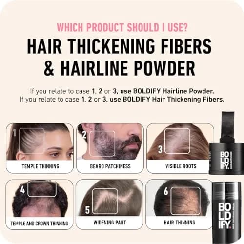 Boldify Hairline Powder Root Touch Up Medium Brown 4g | Instant Gray Coverage for Thinning Hair thumbnail 6