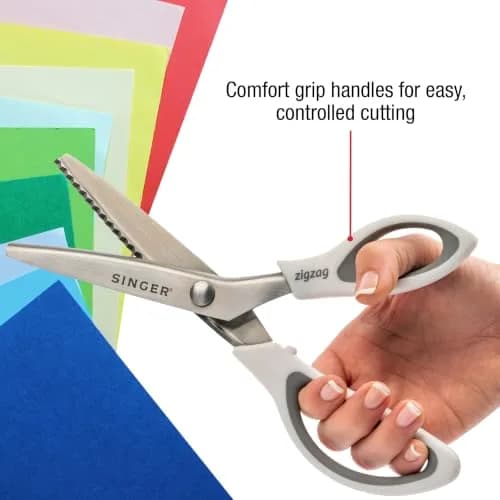 SINGER 9" Pinking Shears Stainless Steel Zigzag Edge | Precision Fabric Cutting Tool thumbnail 6