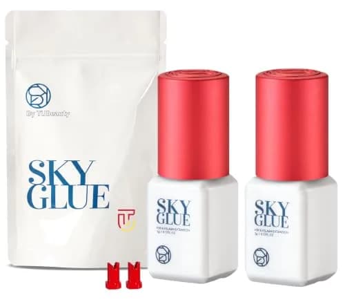 TUBeauty Sky Glue S+ Eyelash Extension Adhesive 5ml (0.17 Fl Oz) x 2 Bottles | Professional Black Bonding Glue for Individual Lashes, 1-2s Fast Drying thumbnail 1