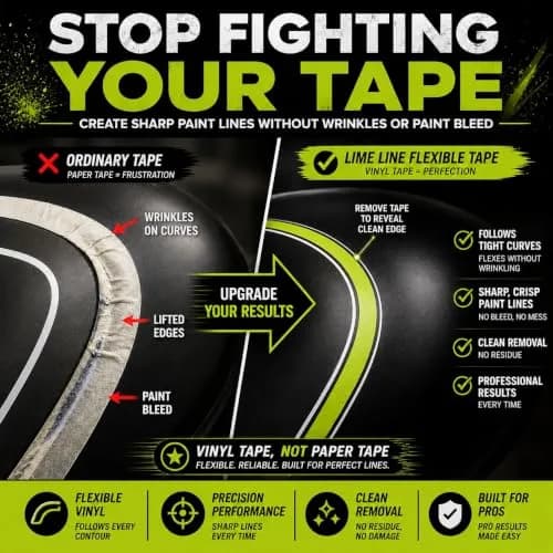 LiME LiNE 1/8" Fineline Automotive Pinstriping Masking Tape | Flawless Paint Edge, No Residue, Custom Designs thumbnail 6