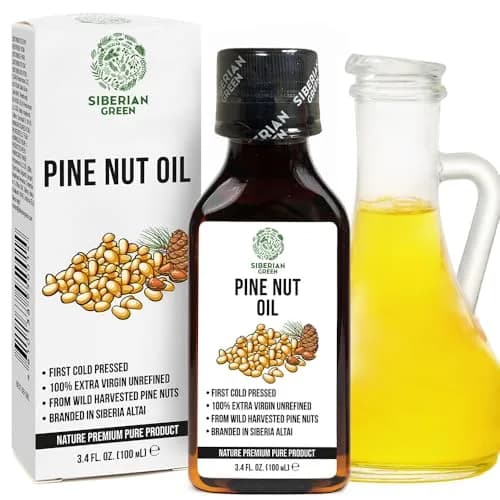 Siberian Green Pine Nut Oil 100ml | Cold Pressed, Raw, Vegan, No-GMO, Siberian Origin thumbnail 2
