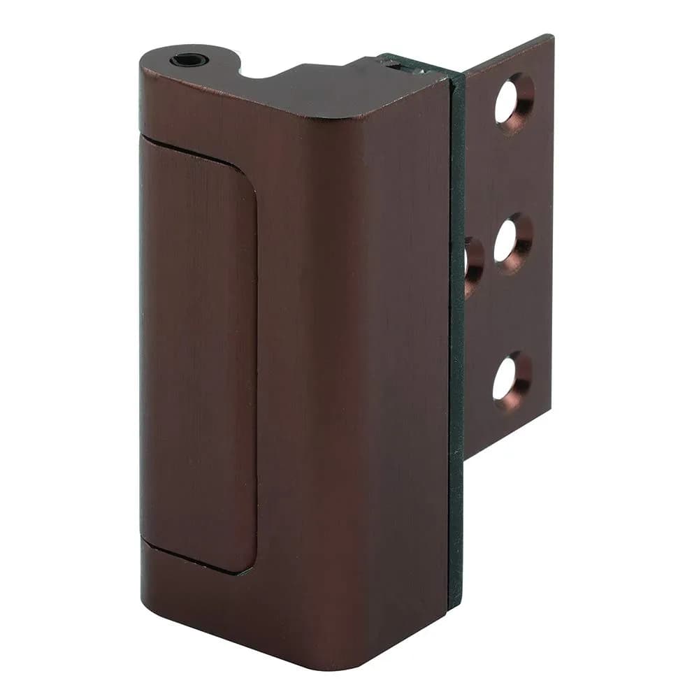 PRIME-LINE U 10826 Door Reinforcement Lock 7.6 cm (3 in.) Stop | High Security for Swing-In Doors — Red Bronze