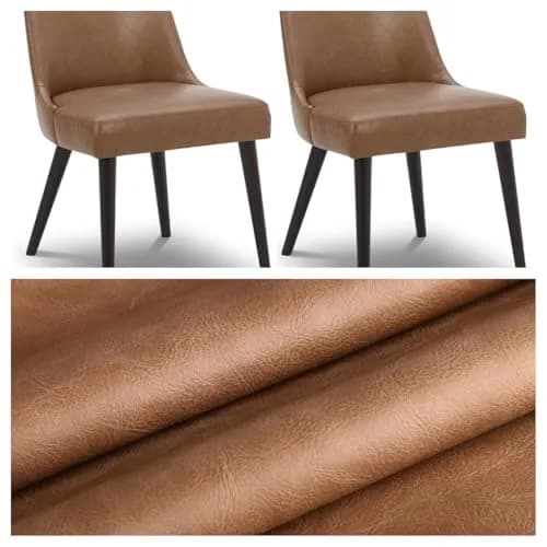 DAFUN Premium Faux Leather Upholstery Fabric 72"x54" (183cm x 137cm) | Waterproof Distressed Bark Black thumbnail 9
