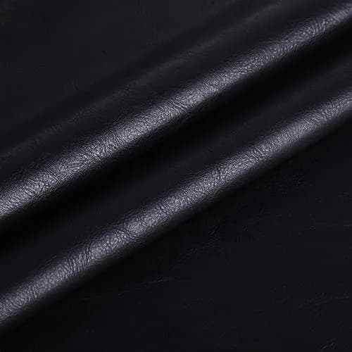 DAFUN Premium Faux Leather Upholstery Fabric 72"x54" (183cm x 137cm) | Waterproof Distressed Bark Black thumbnail 3