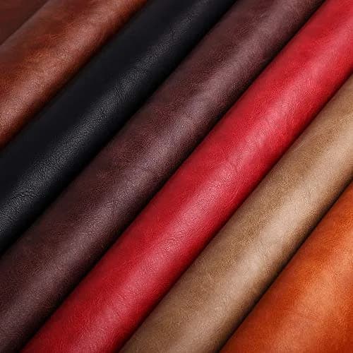 DAFUN Premium Faux Leather Upholstery Fabric 1.2mm Thickness Black | 91.4cm x 137cm (36"x54") thumbnail 4