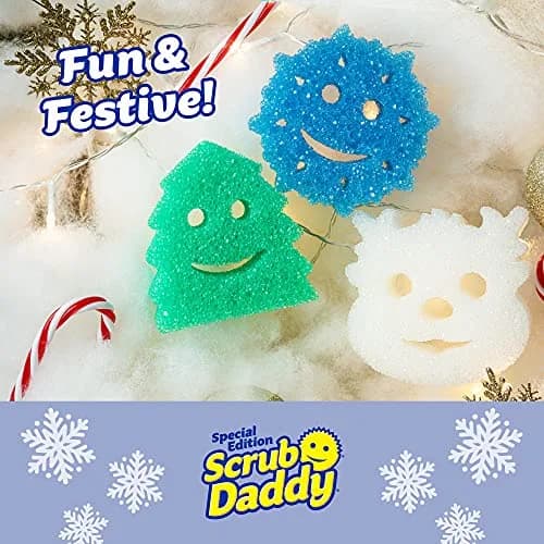 Scrub Daddy Sponge Set - Holiday Shapes | Non Scratch Deep Cleaning Utility Sponge (3 Count) thumbnail 2