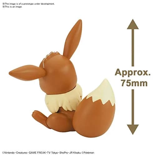 Bandai Pokémon Model Kit Eevee | Snap Together, No Glue, Colored Plastic (8.07 in x 5.8 in x 1.85 in) thumbnail 2