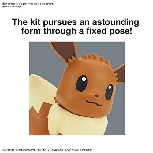 Bandai Pokémon Model Kit Eevee | Snap Together, No Glue, Colored Plastic (8.07 in x 5.8 in x 1.85 in) thumbnail 3