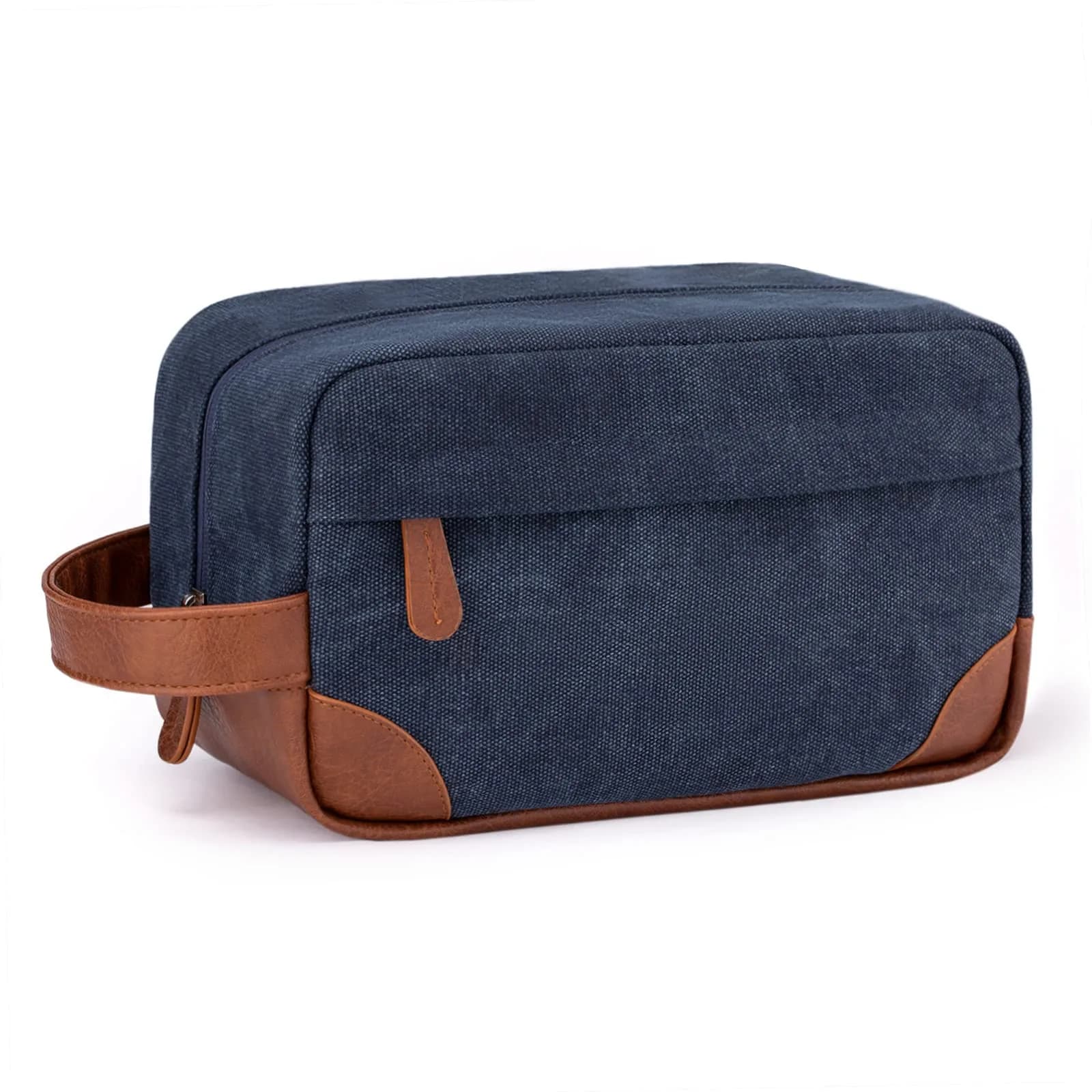 Vorspack Canvas Travel Toiletry Bag for Men, Medium, Navy Blue | Water-Resistant & Organized Compartments