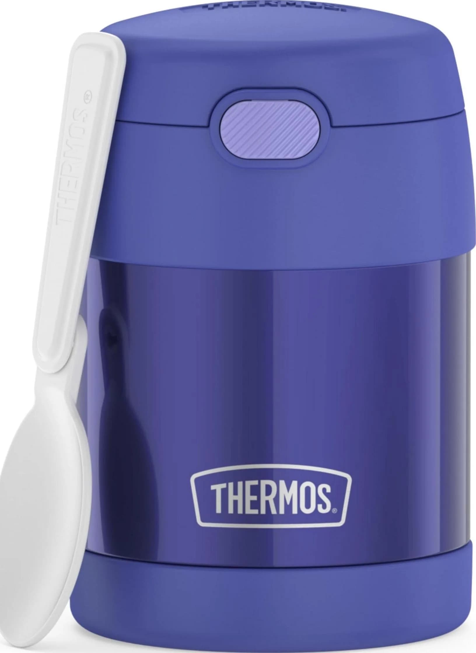 THERMOS Kids Food Jar with Spoon, 10oz (296ml), Purple | Keeps Food Hot or Cold for Hours, BPA-Free, Lightweight