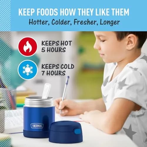 THERMOS Kids Food Jar with Spoon 10oz | Keeps Food Hot or Cold for School & Snacks thumbnail 5