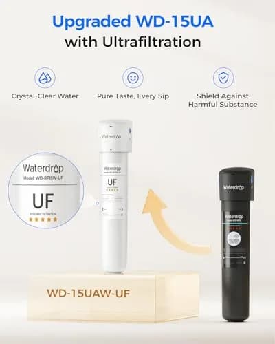 Waterdrop 15UAW-UF Ultra Filtration Under Sink Water Filter System 9.5 L (16000 Gallons) | Reduces Lead, Chlorine, Bad Taste & Odor thumbnail 3