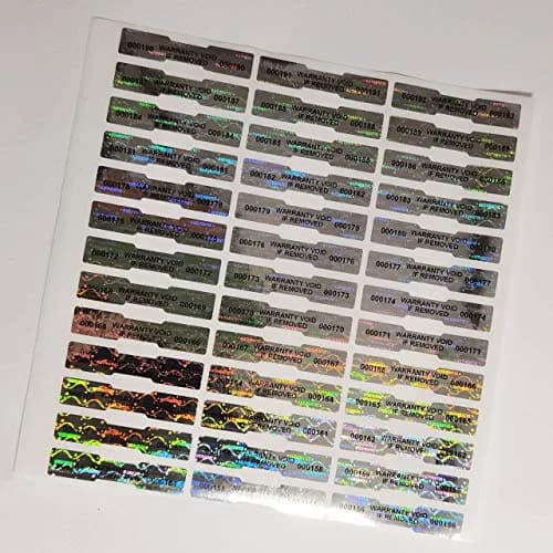 TLK&FBB Tamper Proof Hologram Stickers 620pcs (540 Labels) | High Security Tamper Evident Seal, Sequential Serial Numbering, Silver Honeycomb thumbnail 8