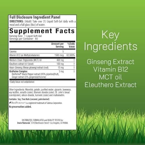 Irwin Naturals Quick Release B-12 Extra Cellular Energy Support 60 Count (Pack of 2) | Supports Daily Vitality thumbnail 2