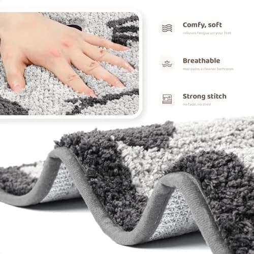 Molesun Cat Bath Mat 19" x 28" | Soft Absorbent Microfiber Rug with Non-Slip TPR Backing thumbnail 5
