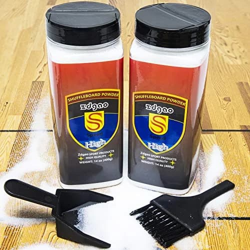 YDDS Shuffleboard Sand - Shuffleboard Wax with Mini Dustpan & Brush | High-Speed Silicone Powder for 18-22ft Tables thumbnail 1
