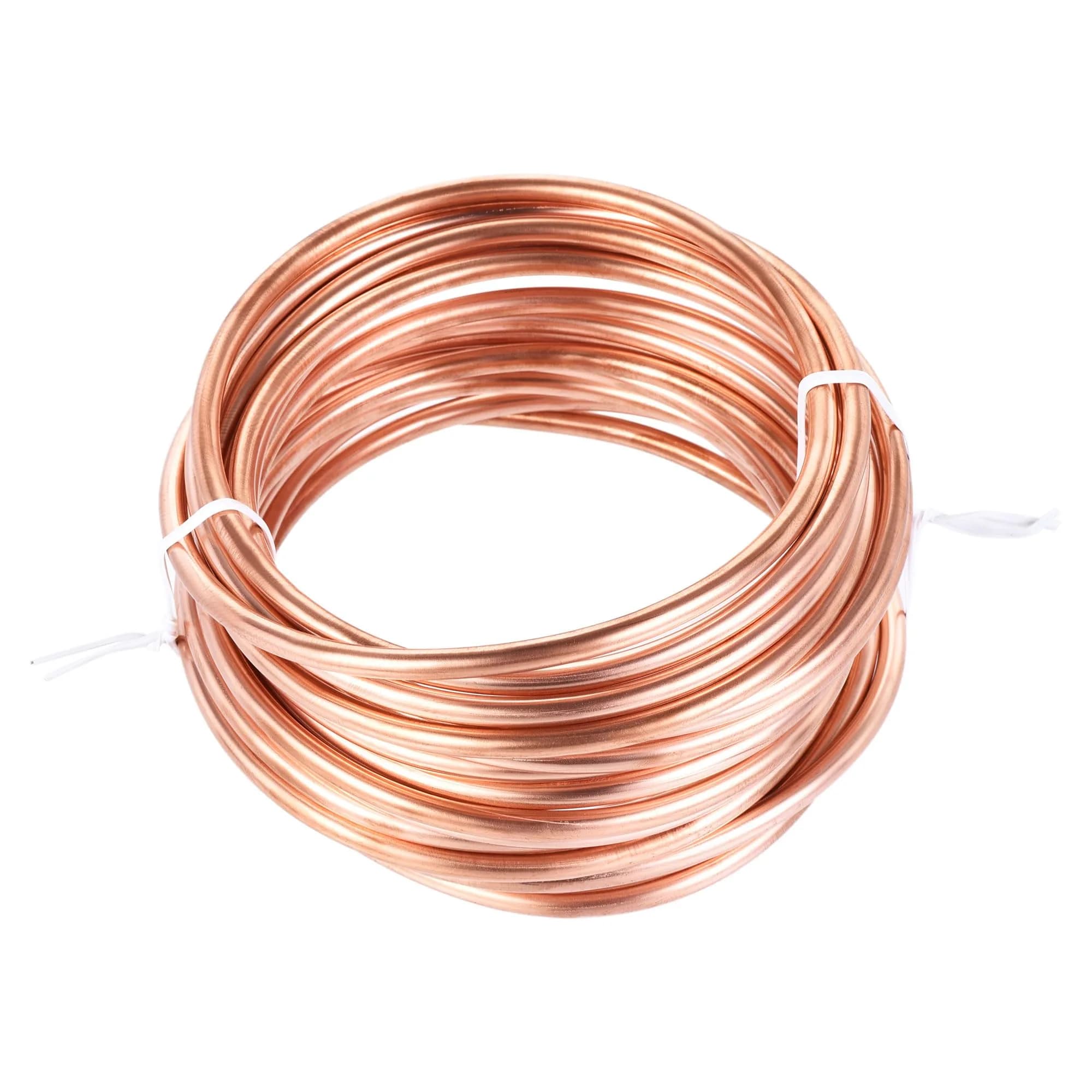 uxcell Refrigeration Tubing 2.5mm OD x 1.5mm ID 19.5Ft Copper Coil | Corrosion-Resistant Heat Exchange Pipe — 5mm