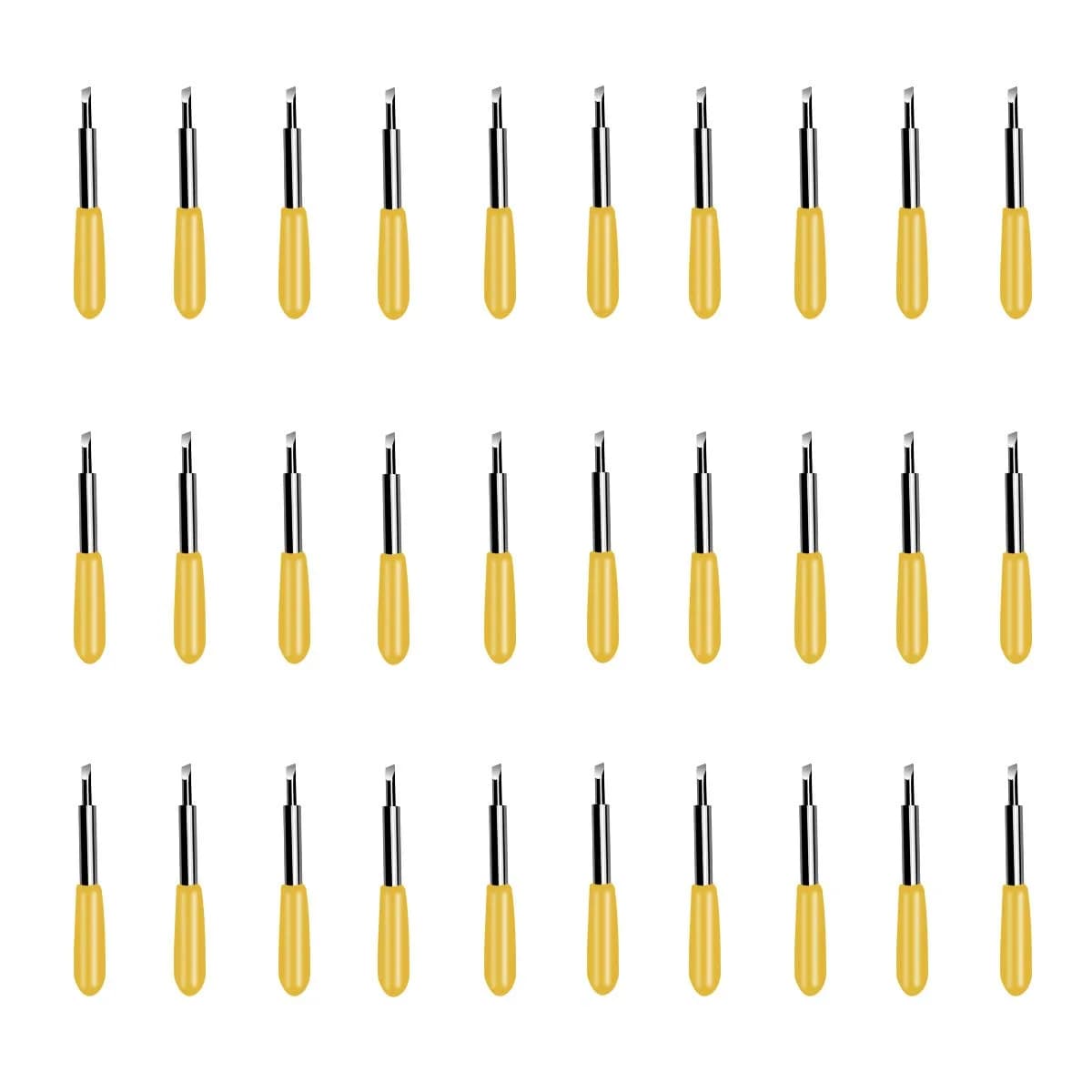 TTSAM Red 30 Pack 45 Degree Replacement Blades for Explore Air 2 Vinyl Cutter | Cuts Smoothly Up to 0.25mm — Yellow