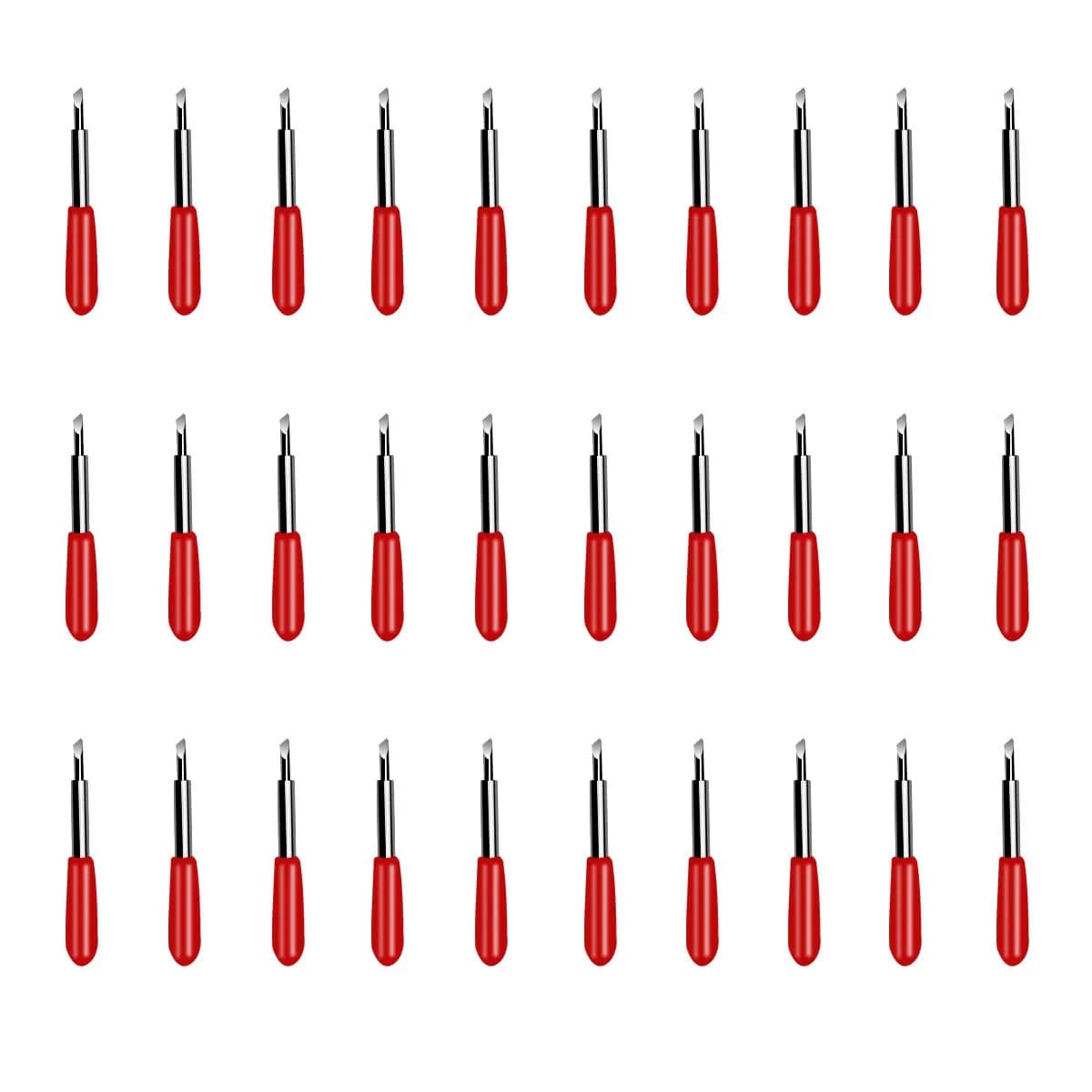 TTSAM Red 30 Pack 45 Degree Replacement Blades for Explore Air 2 Vinyl Cutter | Cuts Smoothly Up to 0.25mm — Red