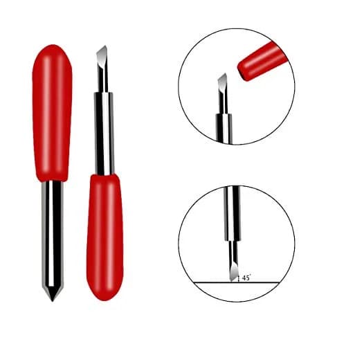 TTSAM Red 30 Pack 45 Degree Replacement Blades for Explore Air 2 Vinyl Cutter | Cuts Smoothly Up to 0.25mm thumbnail 3