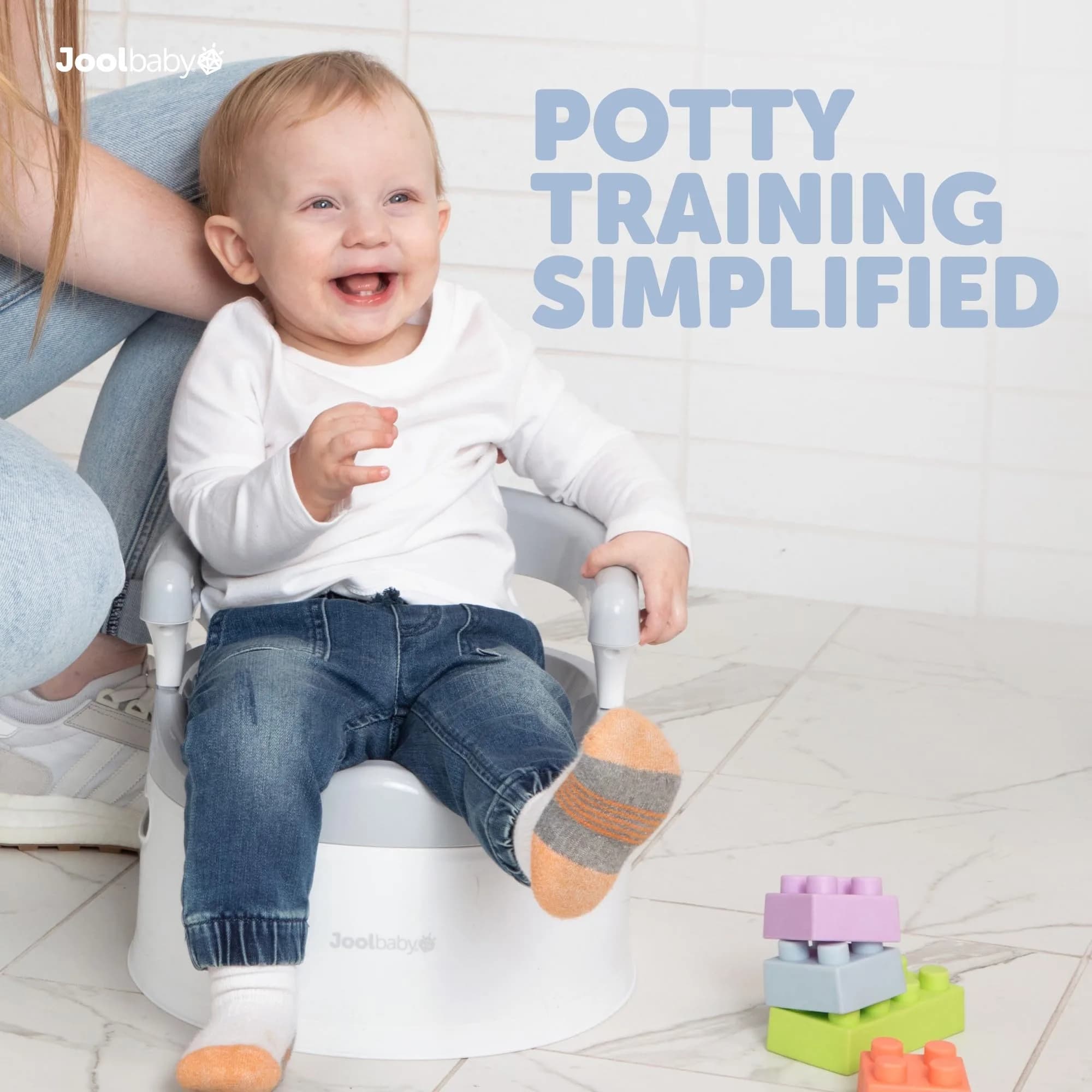 Jool Baby Potty Chair for Toddler Toilet Training | Splash Guard & Back Support (Gray) | Lightweight & Sturdy thumbnail 2