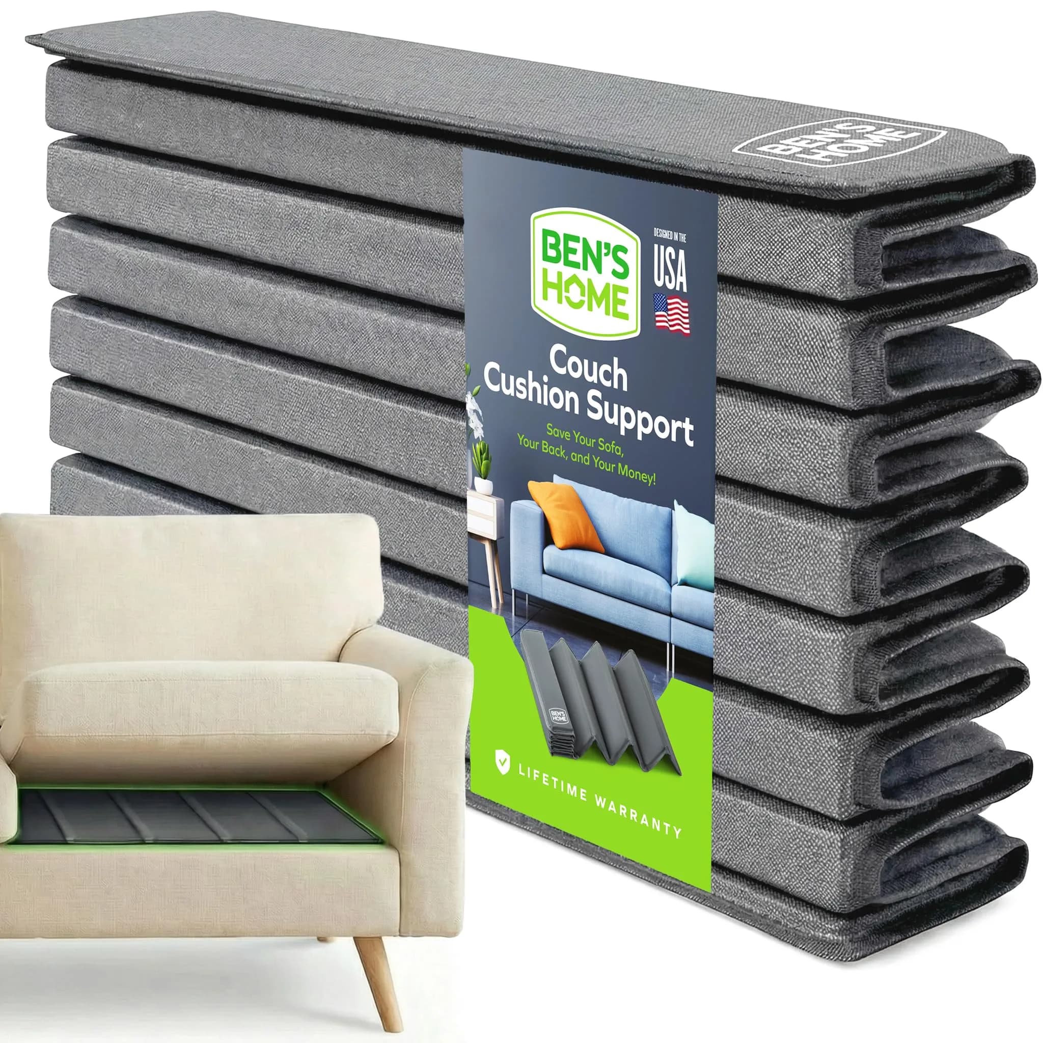 BEN'SHOME Couch Cushion Support Board 170cm (67") x 50cm (19.7") | Sagging Sofa Seat Fixer with 400lb Capacity - main product image