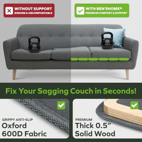 BEN'SHOME Couch Cushion Support Board 170cm (67") x 50cm (19.7") | Sagging Sofa Seat Fixer with 400lb Capacity thumbnail 2