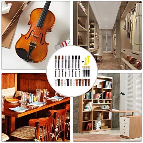 SEISSO Wood Furniture Repair Kit 42 Pcs | Fix Scratches, Stains, Holes on Tables, Doors, Cabinets thumbnail 7