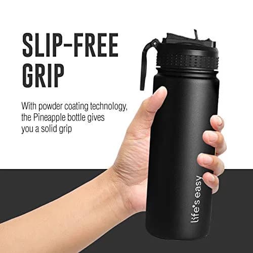 Life's Easy Stainless Steel Insulated Water Bottle - 18 oz | Hot & Cold Drinks thumbnail 3