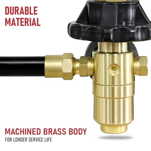 RX WELD Helium Regulator with CGA580 Tank Valve | Durable Brass Fittings, 0-3000 PSI thumbnail 5
