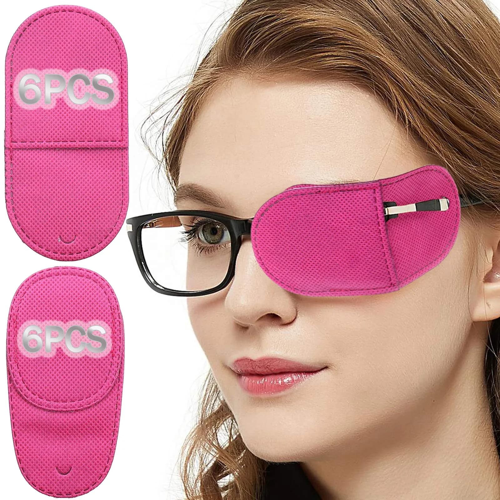 VEEJION Pink 12PCS Eye Patches for Adults & Kids | Treat Lazy Eye & Amblyopia
