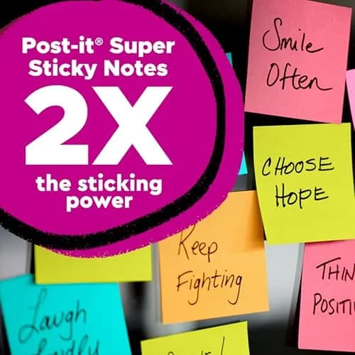 Post-it Super Sticky Notes, 192 Pads | 3 x 3 in, Supernova Neons Collection thumbnail 3