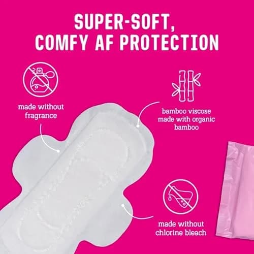 FLO Day Menstrual Pads 88 Count | Organic Bamboo Period Pads with Wings, Ultra-Thin, Regular Flow thumbnail 2