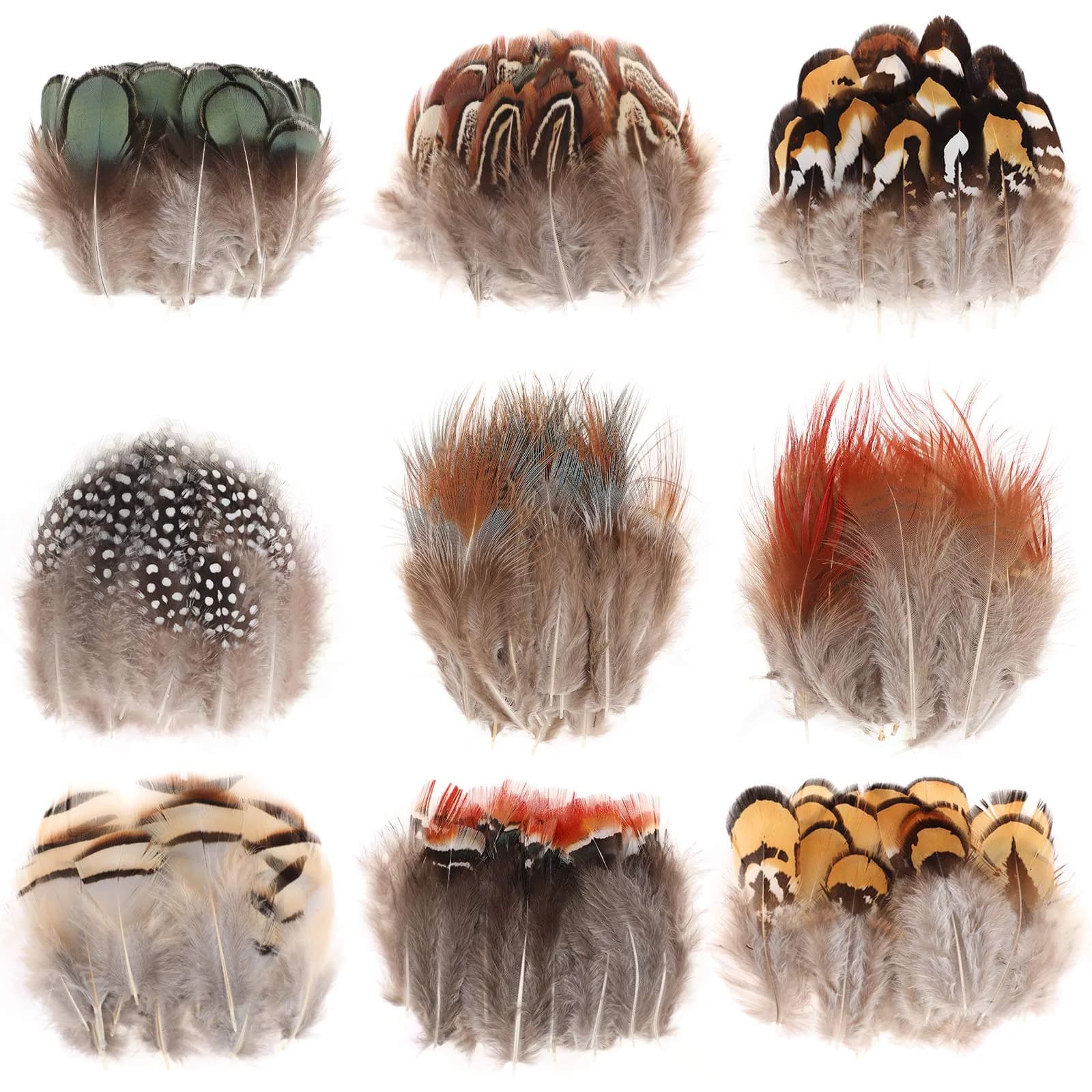 MWOOT Assorted Craft Feathers 180Pcs | Natural Chicken Feathers for DIY Crafts & Decorations - main product image