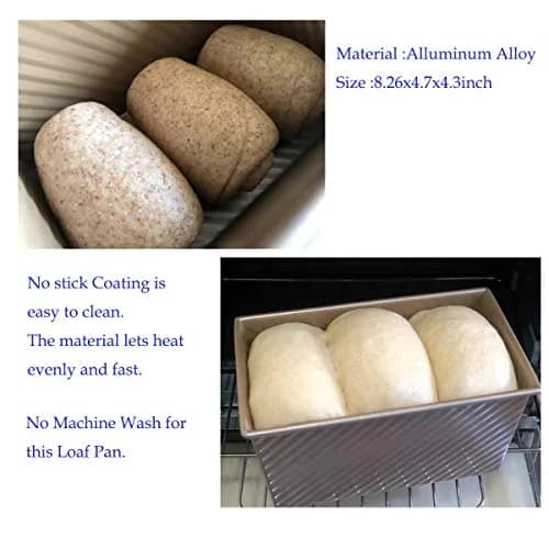 Monfish Pullman Loaf Pan w Lid 1lb 8.5x4.75x4.5 | Even Heat Conductivity, Nonstick, Oven Safe thumbnail 4