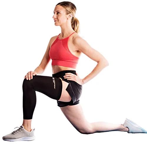 Copper Joe Full Leg Compression Sleeve X-Large Black | Orthopedic Brace for Pain Relief thumbnail 2