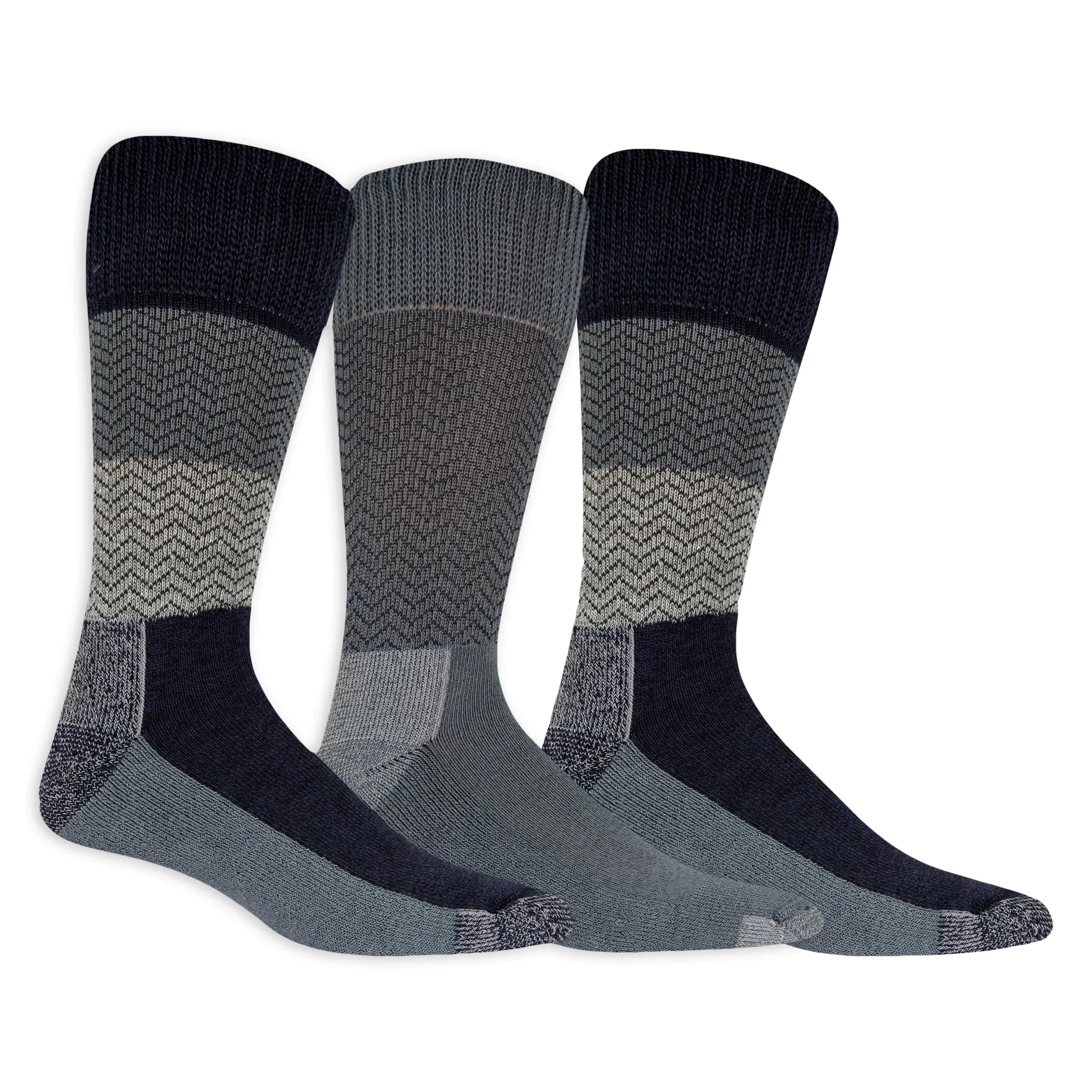 Dr. Scholl's Men's Advanced Relief Blisterguard Crew Socks 3 Pairs | APMA Accepted for Foot Health
