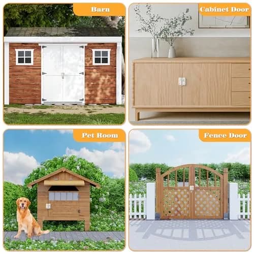 Alise Flip Latch Gate Latches Slide Bolt Lock for Barn & Garden | Stainless Steel White thumbnail 6