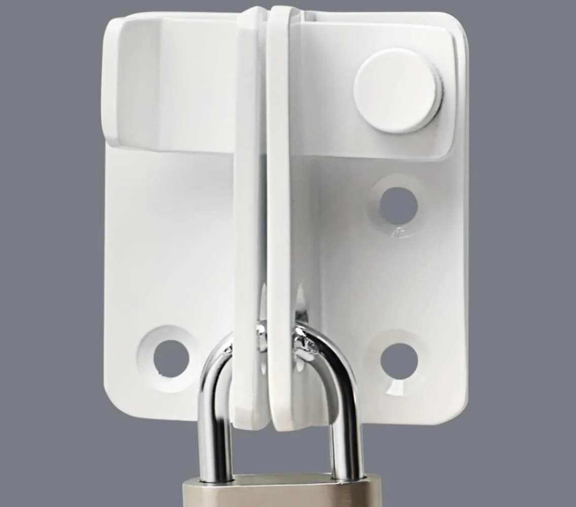 Alise Flip Latch Gate Latch Barn Door Lock Shed Door Latch, Matte Black, 1.6in (4cm) | Heavy Duty Stainless Steel Security — White / Large Size