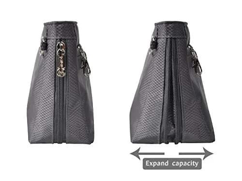Vercord Expandable X-Large Handbag Purse Organizer Insert Liner Shaper - Dark Grey thumbnail 4