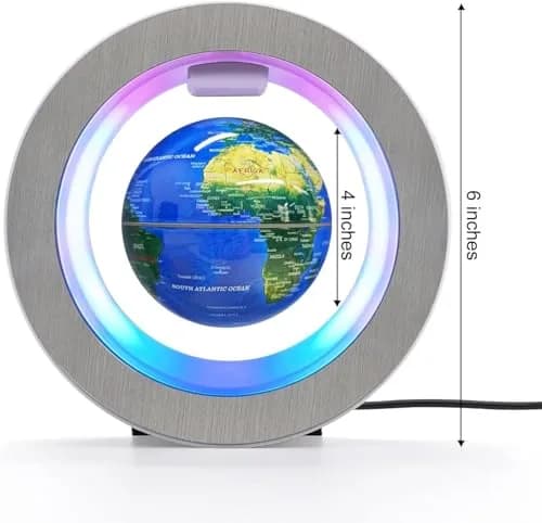 Flagest Magnetic Levitation Floating Globe with LED Lights 4 Inches (10.16 cm) | Educational Desk Decor thumbnail 2