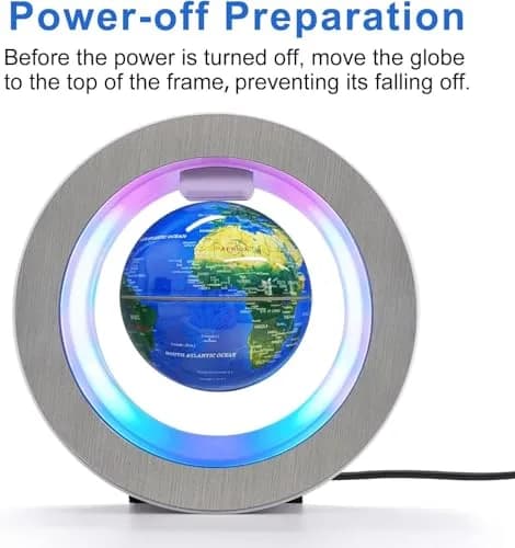 Flagest Magnetic Levitation Floating Globe with LED Lights 4 Inches (10.16 cm) | Educational Desk Decor thumbnail 3