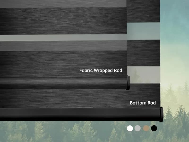 Yoolax Motorized Zebra Blinds with Remote | Room Darkening Smart Blinds for Home & Office thumbnail 6