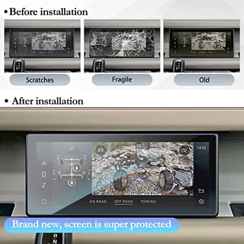 SKTU 10 Inch Tempered Glass Screen Protector for Land Rover Defender 90/110 (2020-2022) | Anti-Glare HD Clear thumbnail 5