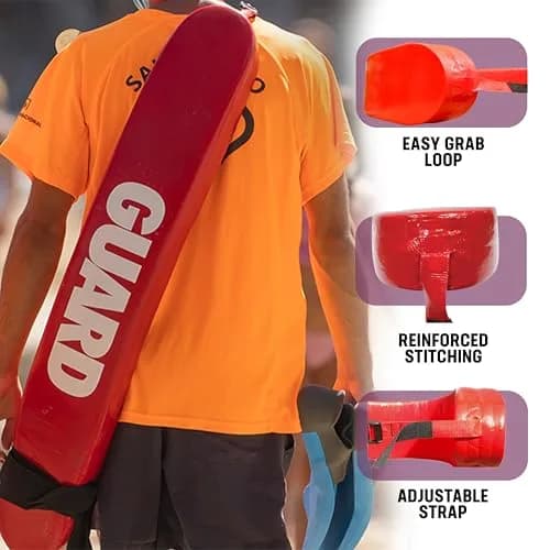 Kemp USA 50-inch Lifeguard Rescue Tube with Guard Logo | Professional Flotation for Aquatic Safety thumbnail 6